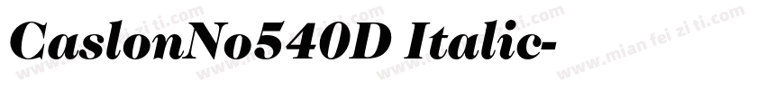 CaslonNo540D Italic字体转换